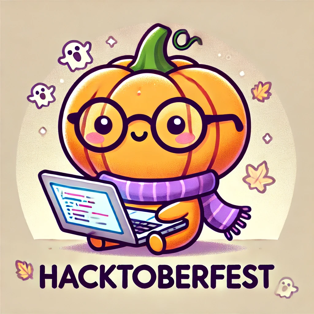The illustrated Hacktoberfest mascot from the original 2024 wall